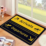 tapis sol antidérapant imperméable motif avion moderne noir beige blanc