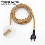 câble électrique vintage tissé beige E27 2m 220V douille isolant fixations artisanal