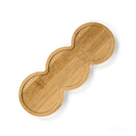 assiettes bambou naturel moderne rayures horizontales différents animaux fleur chat cerf