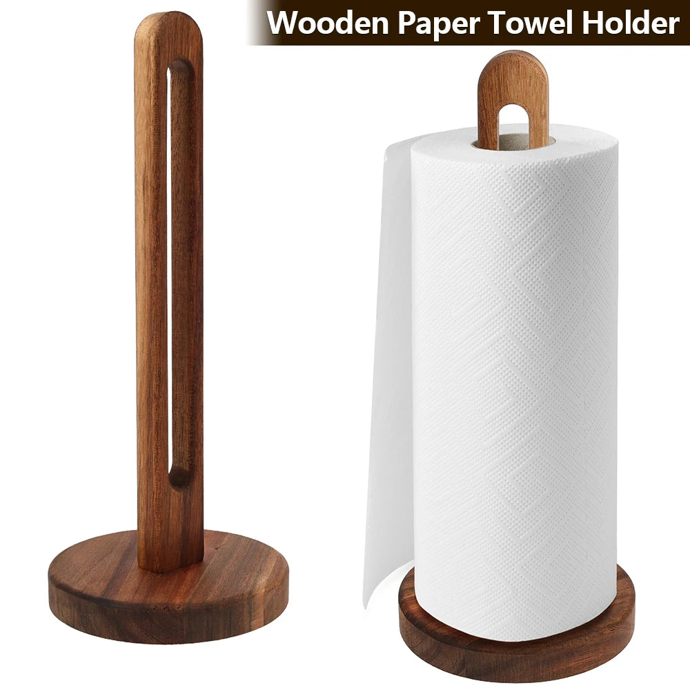 porte rouleau papier essuie tout bois moderne antidérapant blanc marron foncé texture papier vissage