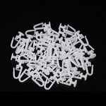 crochets rideau blancs modernes 50 pièces simples lisses opaques rideau douche