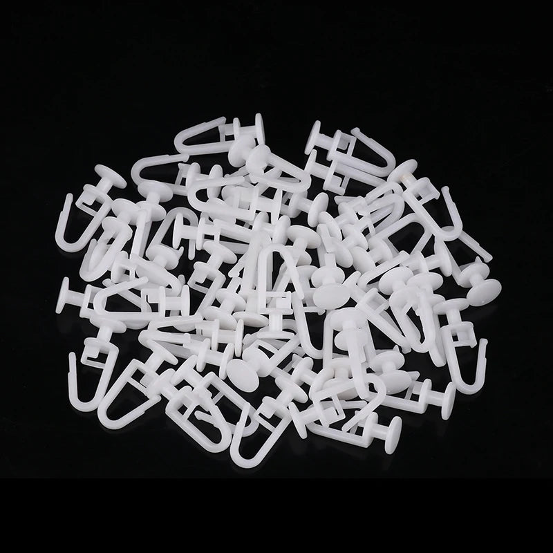 crochets rideau blancs modernes 50 pièces simples lisses opaques rideau douche