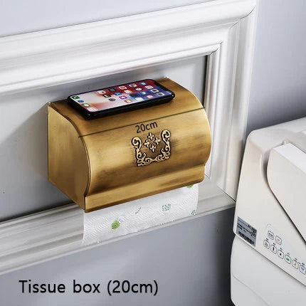accessoires salle bain doré ornements floraux finition brillante classique porte savon porte gobelet porte