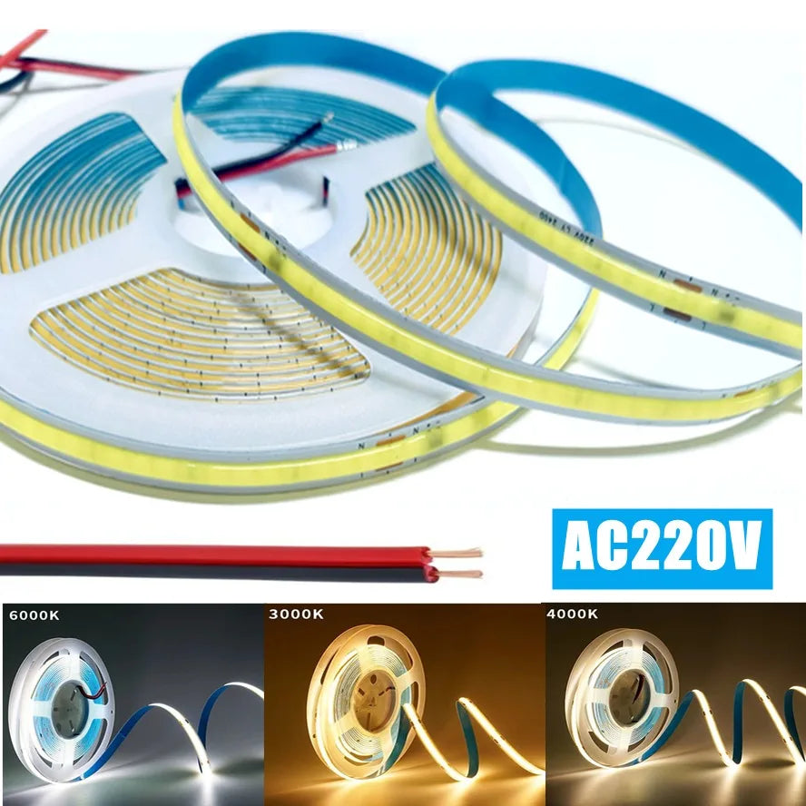 ruban led 220v 240leds smart ic blanc naturel chaud adhésif moderne minimaliste