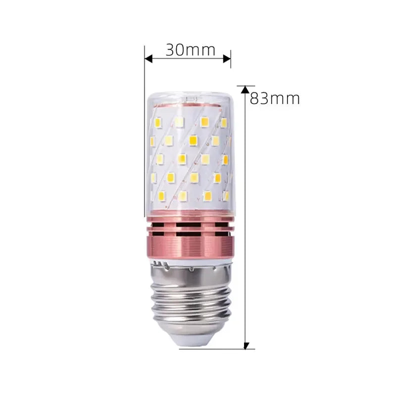 ampoule led transparente cuivre blanc carrés dorés 360° moderne e14 2700k 6500k 250 lumens