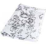 tissu toile jouy motifs floraux blanc bleu classique opale ameublement couturePATCHWORK