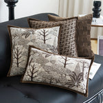 housse coussin géométrique marron nordique velours moderne décoration intérieure pliée automobile