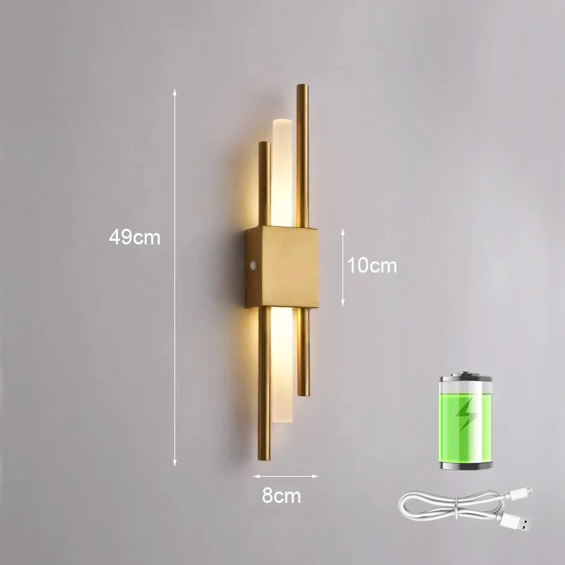 lampes murales modernes or blanc minimaliste fixées mur facile lumière blanche