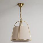 suspension lumineuse moderne or tissu texturé salon chambre étude lumière chaude lumière froide lumière