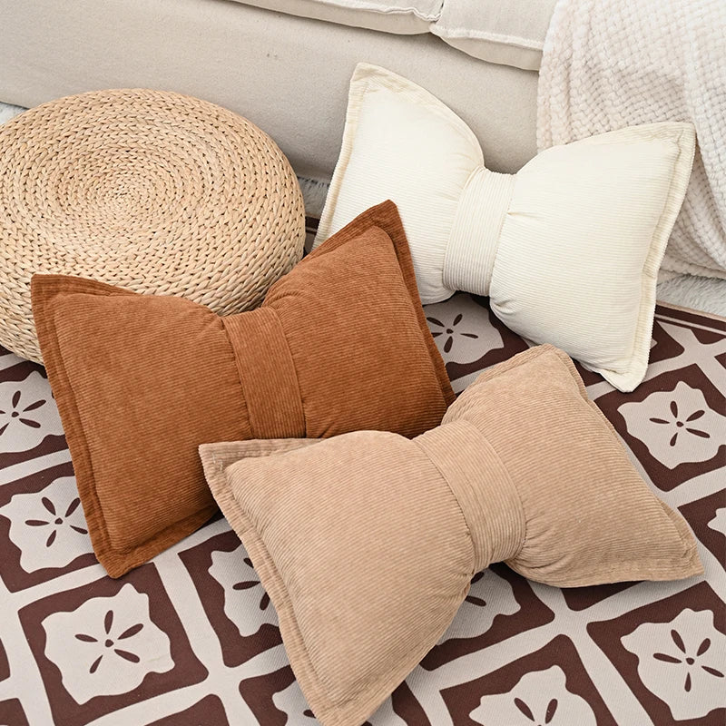 taies d'oreiller polyester corduroy moderne marron clair beige bleu marine 30x50cm opaques fixées maison