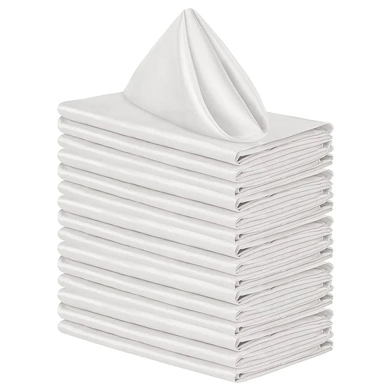 serviettes table unies noir jaune gris blanc modernes élégantes 12 pièces clips dorés cocktail
