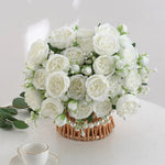 bouquet fleurs artificielles pivoines soie moderne élégant intérieur mariage anniversaire baby shower decoration chambre
