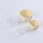 boîtes conservation alimentaires transparentes motifs fruits légumes moderne pratique blanc bleu rouge