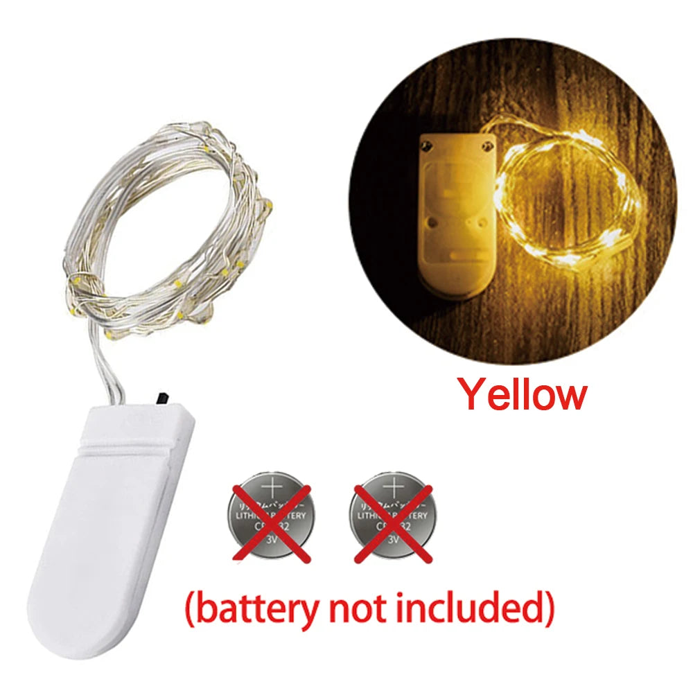 guirlande lumineuse led fil cuivre décoration fête mariage noël lampe nuit intérieur extérieur blanc