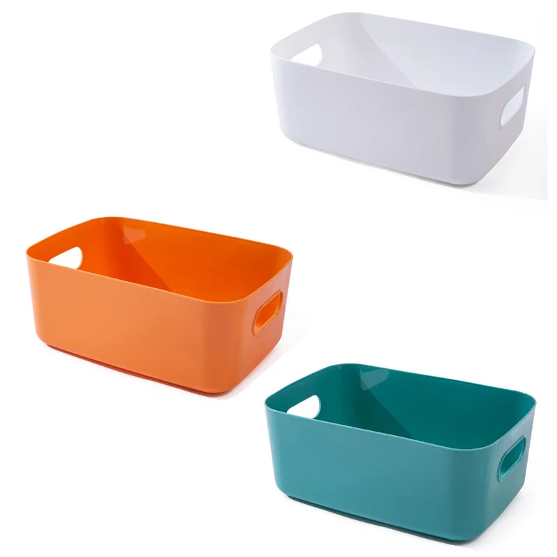 boîtes rangement réutilisables orange bleu rose gris modernes poignées