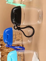 bouteilles rechargeables 30ml transparentes modernes anneau fixation couleurs vert bleu rouge Jaune Noir