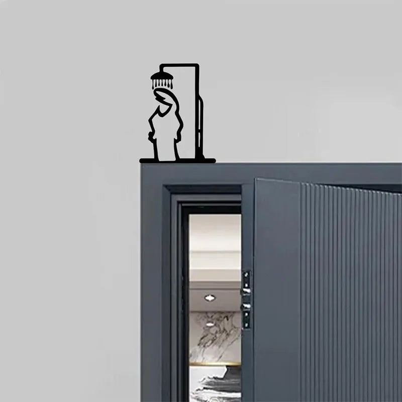 décoration murale moderne humour noir saut lit douche vin porte chambre
