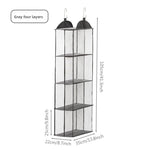 organisateur suspendu étagère armoire maille fine moderne réutilisable chambre beige clair opacité crochets multifonctionnel