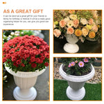 pots fleurs vintage blancs décoratifs extérieurs rangée verticale decor porches