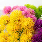 bouquet fleurs artificielles violet jaune vert modernes mariage anniversaire intérieur exposé minimaliste
