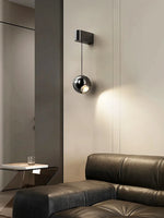 lampe murale réglable moderne argentée abat jour verre transparent minimaliste