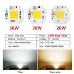 chip led cob 20w 30w 50w blanc jaune full spectrum grow light phyto lampe