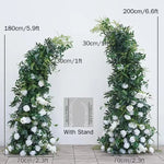 arche décorative fleurs artificielles feuillage vert mariage anniversaire baby shower extérieur table centerpiece naturel