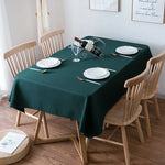 nappe vert foncé unie polyester table moderne réutilisable lavable machine occasionnelle festive