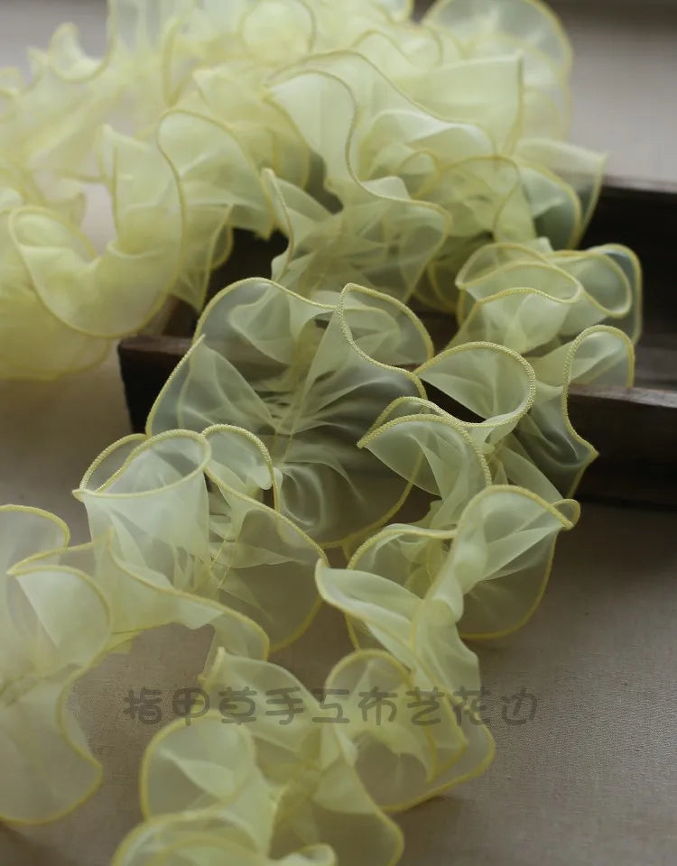 écharpe plissée organza polyester transparente rose vert blanc mariage mode occasionnelle