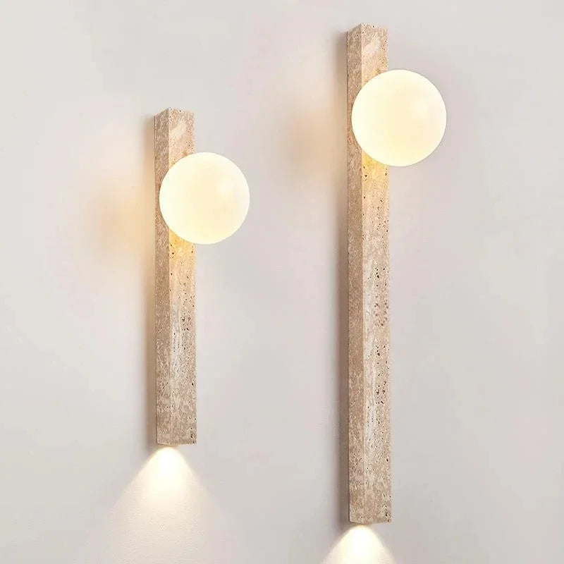 applique murale led pierre blanc moderne 3000k texture granulaire flux lumineux 249 2000