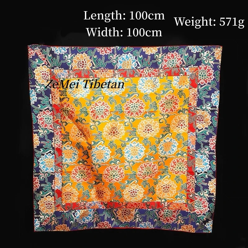 écharpe ethnique motifs floraux couleurs vives texture satinée traditionnelle 100x100cm