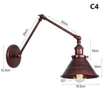 lampe murale articulée or industrielle vintage chambre cuisine salle manger