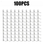 crochets muraux argentés modernes 100pcs 4x100mm 4x150mm 4x200mm 4x50mm lisses opaques