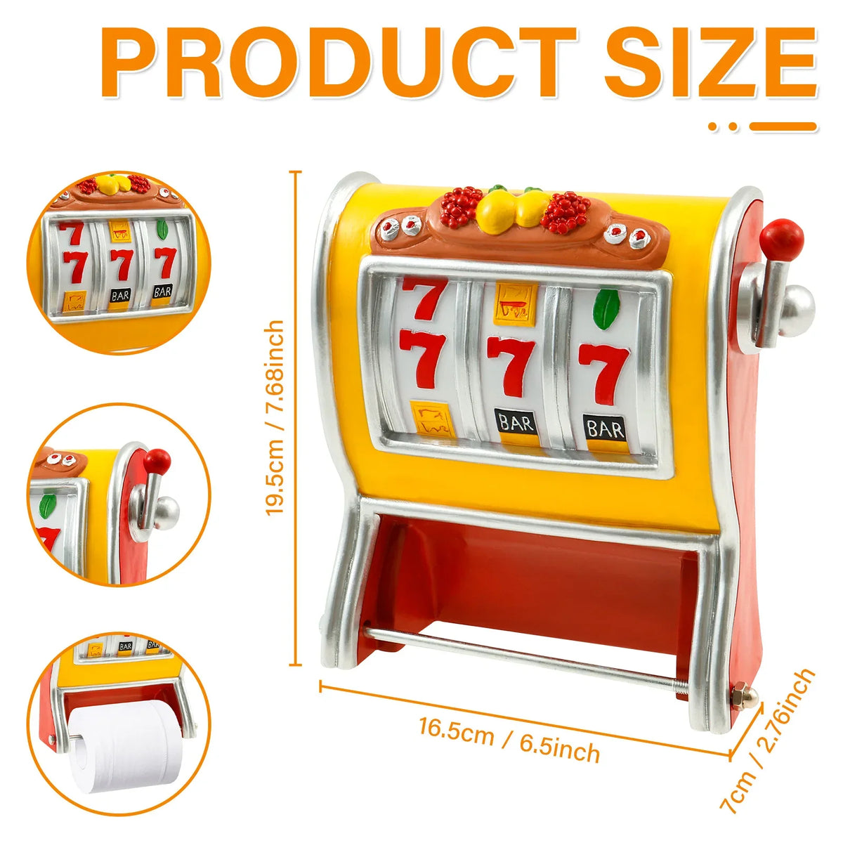 porte rouleau papier toilette machine sous jaune rouge deco retro fixations murales motifs classiques