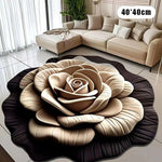 tapis fleur relief violet bleu rouge moderne velours cristallin doux salon durable