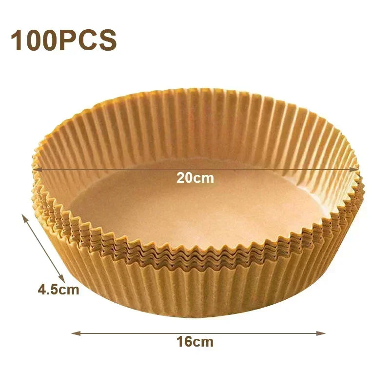 papier cuisine antiadhésif tapis friteuse air moderne rectangle rond 100pcs 150pcs 200pcs respectueux environnement