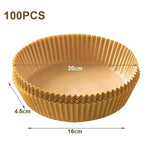 papier cuisine antiadhésif tapis friteuse air moderne rectangle rond 100pcs 150pcs 200pcs respectueux environnement