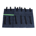 tapis d'accès gris foncé rayures horizontales clips noirs antidérapant moderne camping car vert fluo