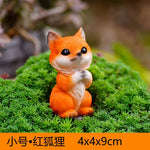 statuette renard fourrure résine moderne décoration intérieure animal compagnie ornement blanc orange