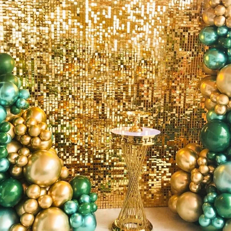 rideau fond scène bleu paillettes décoration mariage anniversaire fête murale vinyle moderne