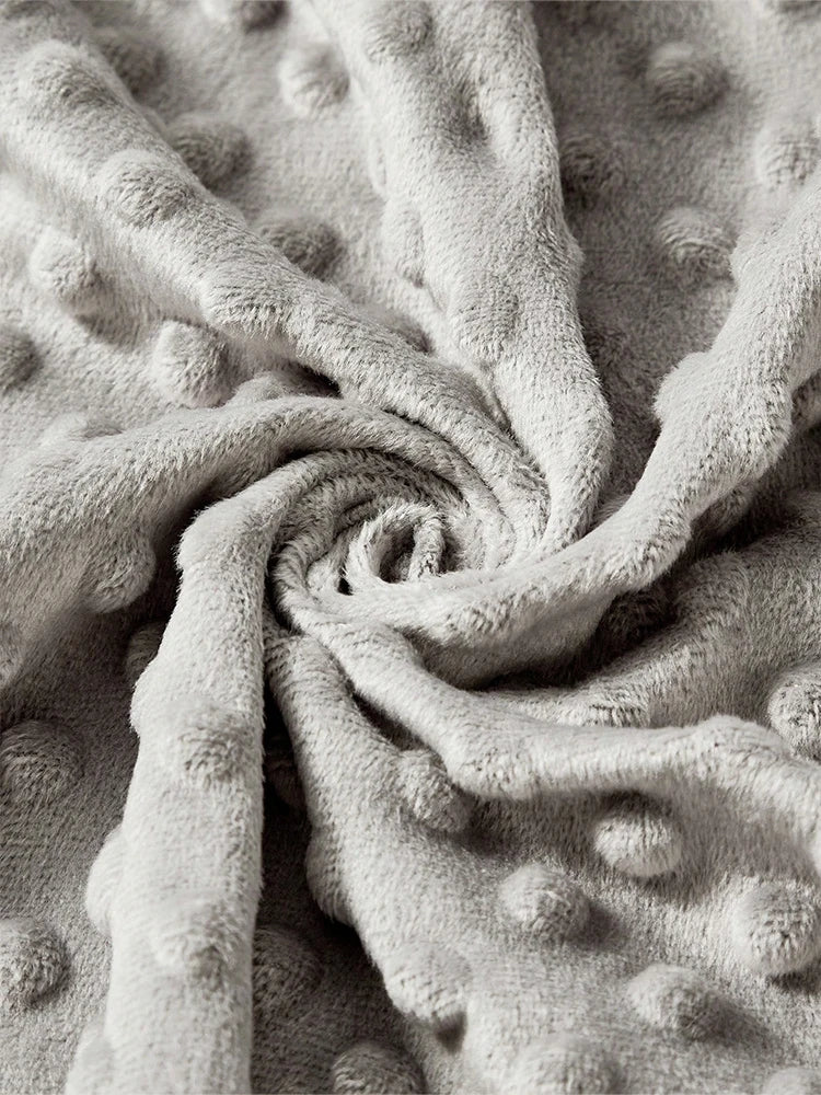 drap housse berceau rose clair gris clair texture points élastique doux moderne hiver enfant