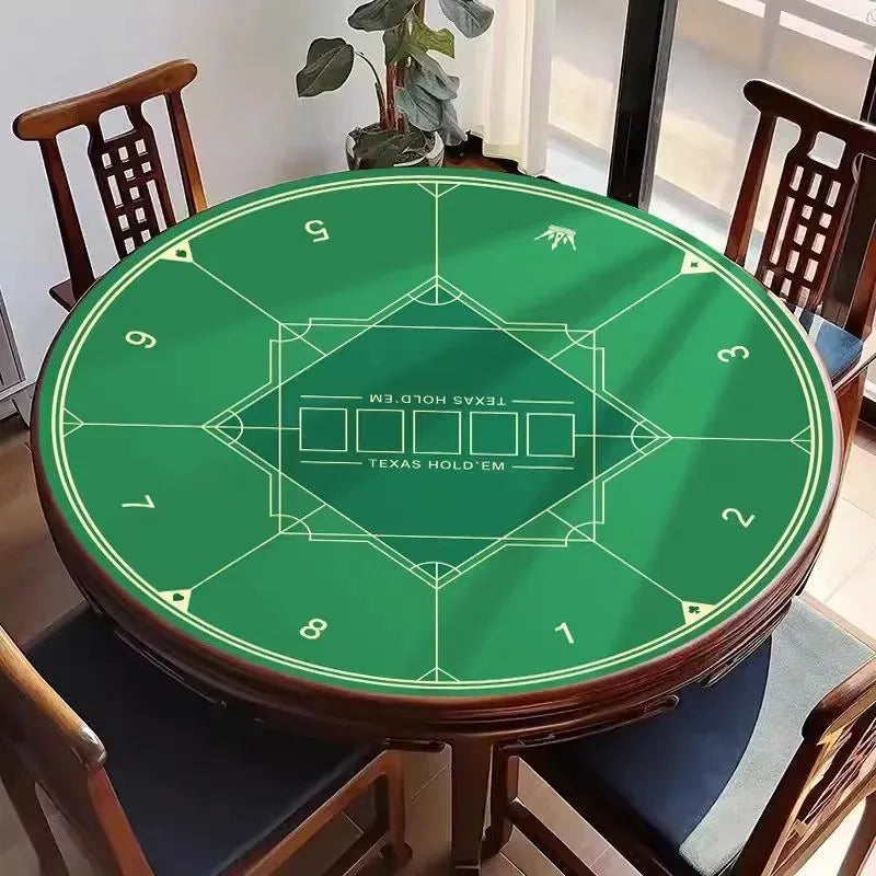 nappe poker tapis jeu vert bleu marine motif cartes table maison casino