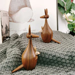 décoration murale statuette kangourou bois naturel moderne minimaliste mur opaque écolo artisanal chambre adulte