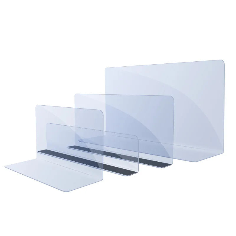 séparateurs étagères magnétiques transparents plastique pvc réutilisables modernes pièces salon respectueux environnement