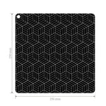 tapis protection silicone moderne noir blanc motif géométrique respectueux environnement induction kitchen countertop