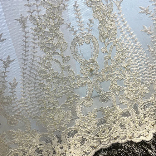 rideau tulle blanc transparent broderie florale classique salon chambre fenêtre maison