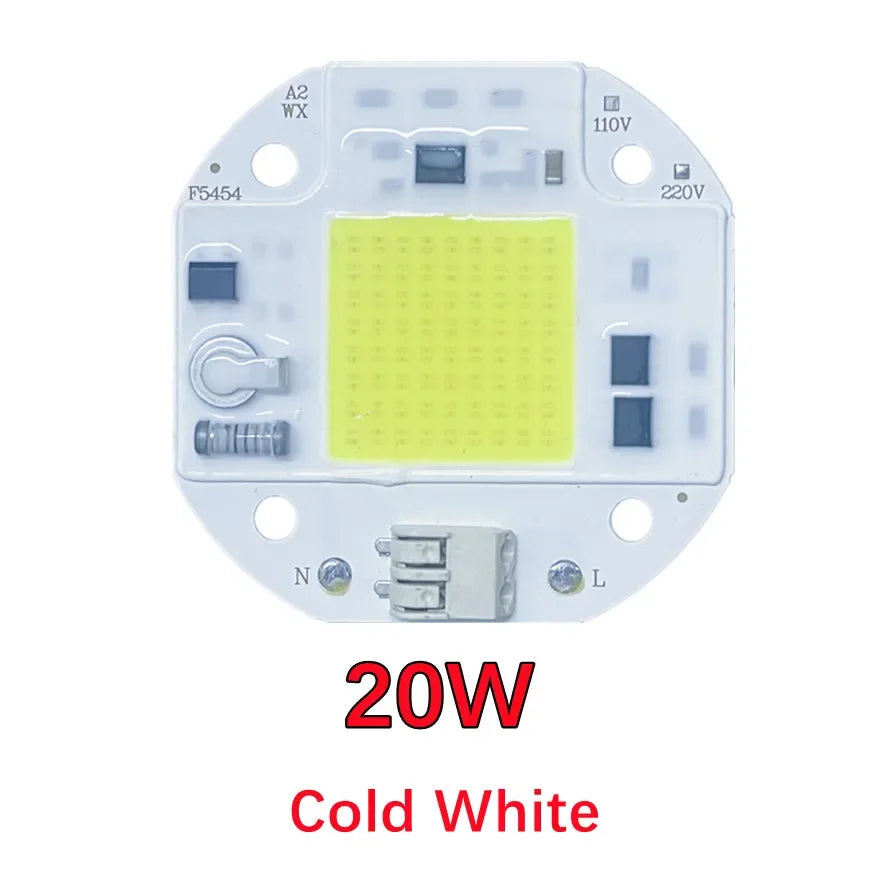 chip led cob 20w 30w 50w blanc blanc chaud connecteurs électriques circuits imprimés modernes