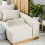 coussin lombaire housse polyester coton lit voyage couverture roulée moderne beigeclair texturelin
