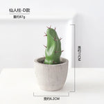 décoration intérieure cactus artificiel vert moderne pot gravier salon 11.1cm