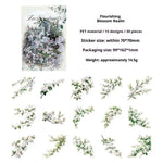 décorations florales vintage adhésives fleurs motifs floraux divers opaques romantiques set 30 pièces